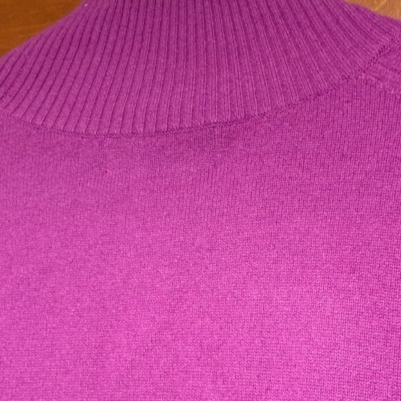 Banana Republic Sz XL Cashmere Mock-neck woman Fuschia sweter $170 - Picture 12 of 13